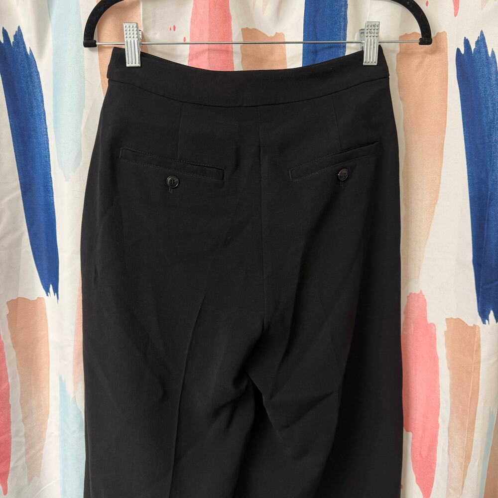 Madewell Black The Petite Rosedale High-Rise Straight Pant in Crepe Size 00P - Picture 11 of 15